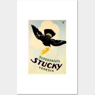 Super Pasta STUCKY Venezia Italy Italia by Marcelo Dudovich Vintage Food Advertisement Art Deco Posters and Art